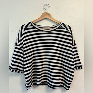 Splendid slightly cropped striped top